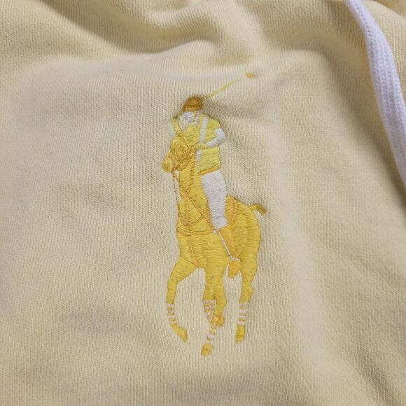 Polo Ralph Lauren Womens XL Big Pony Hoodie Yellow Sweatshirt Limited Edition - Picture 4 of 9
